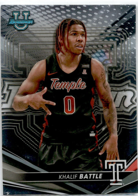 2023 Bowman University Best #7 Khalif Battle Temple