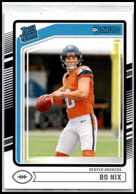 2024 Donruss #369 Bo Nix Rookie Denver Broncos