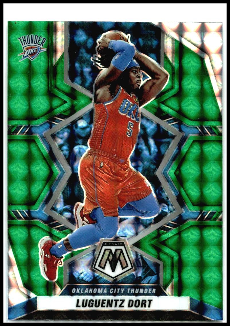 2021-22 Panini Mosaic Green #31 Luguentz Dort Oklahoma City Thunder