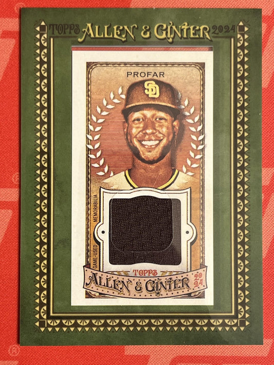 2024 Topps Allen & Ginter Framed Mini Relics #MFR-JPR Jurickson Profar Padres