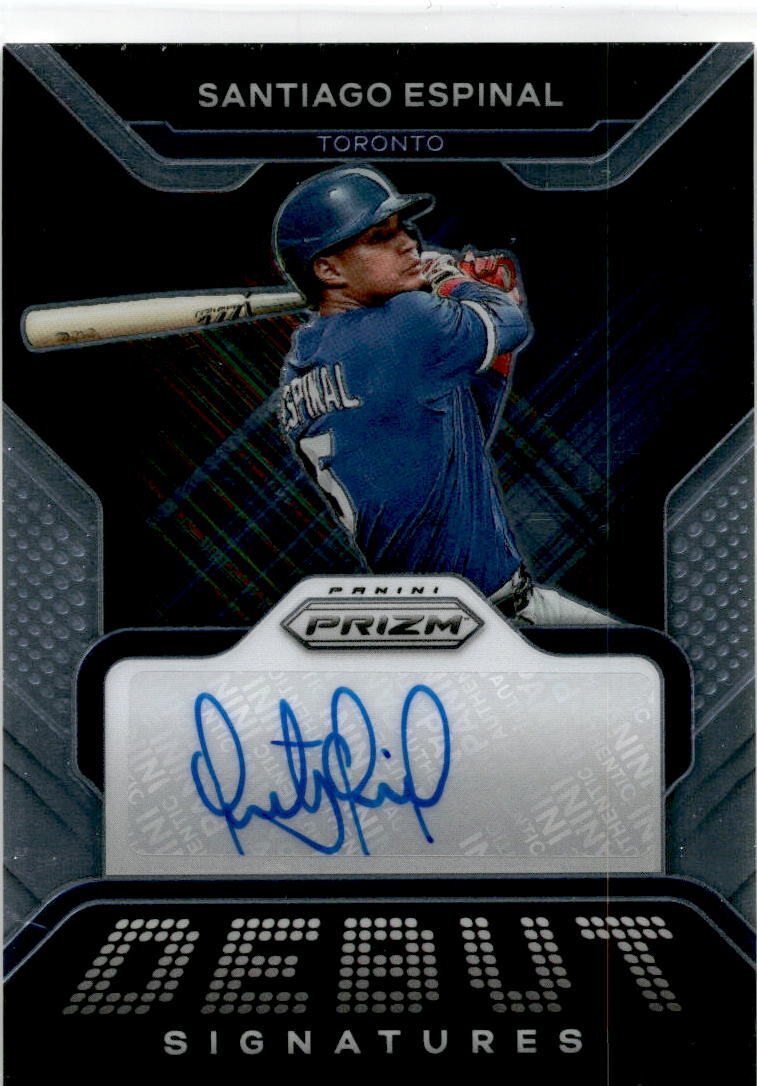 2022 Panini Prizm #DS-SE Santiago Espinal Auto Toronto Blue Jays