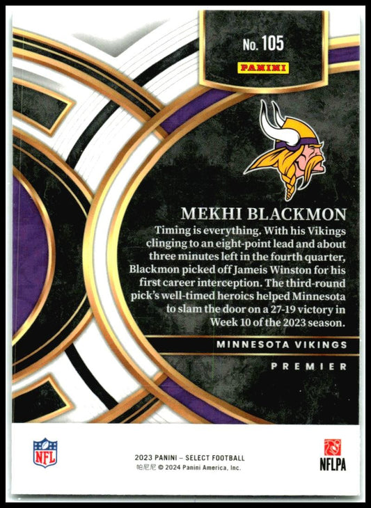 2023 Panini Select #105 Mekhi Blackmon Rookie Minnesota Vikings