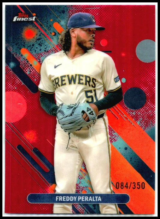 2025 Topps Finest Magenta Refractor #’d /350 #8 Freddy Peralta Brews