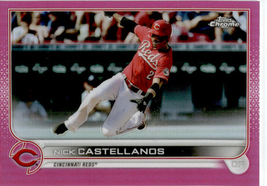 2022 Topps Chrome Pink #4 Nick Castellanos Cincinnati Reds