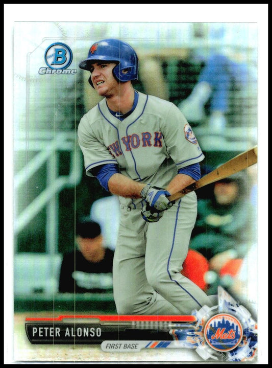 2017 Bowman Draft Chrome Refractor #BDC-83 Peter Alonso New York Mets