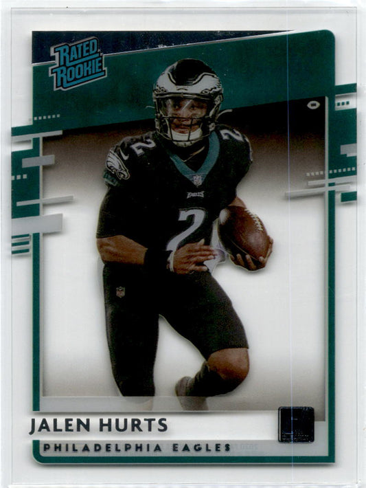 2020 Panini Chronicles Clearly Donruss Rated Rookies #RR-JAH Jalen Hurts Eagles