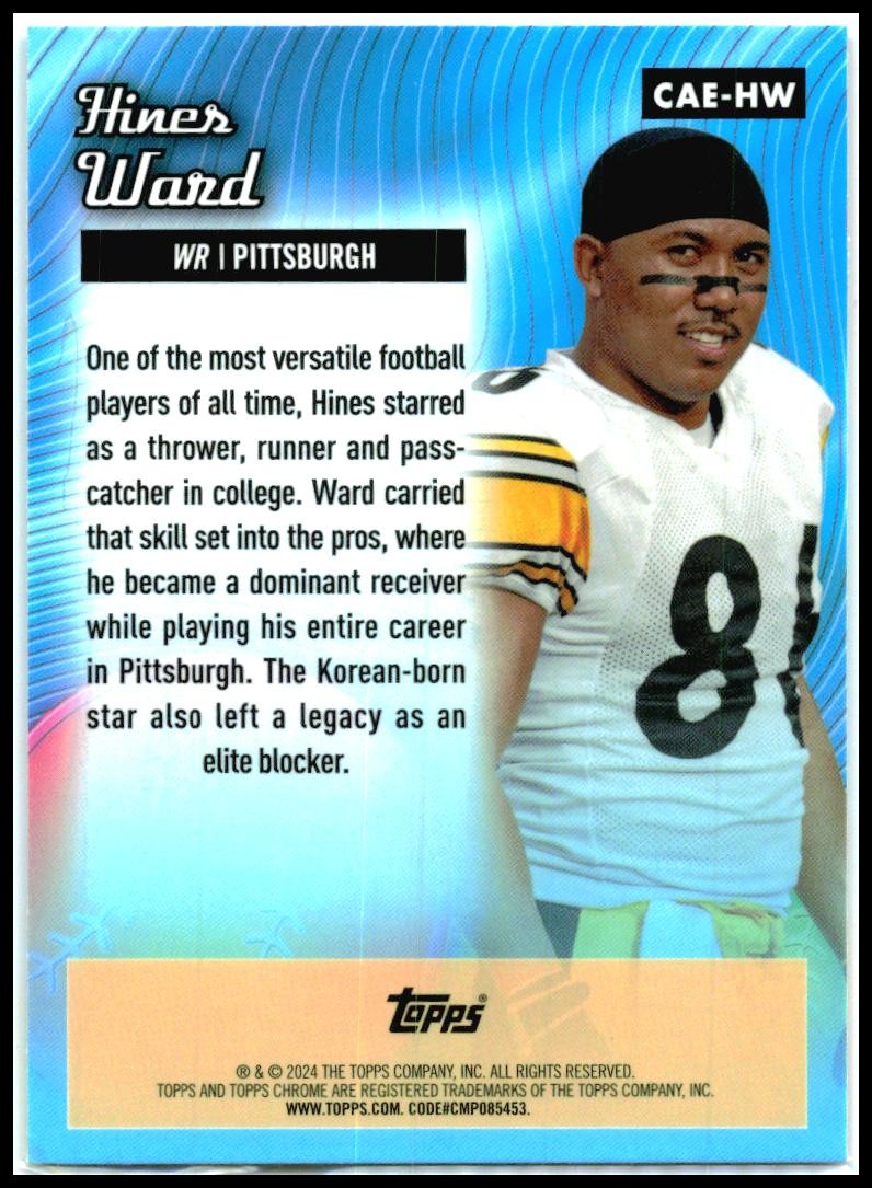 2024 Topps Chrome Chrome All-Etch X-Fractor #CAE-HW Hines Ward Steelers