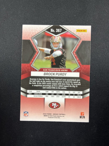2022 Panini Mosaic #367 Brock Purdy.  RC SF 49er