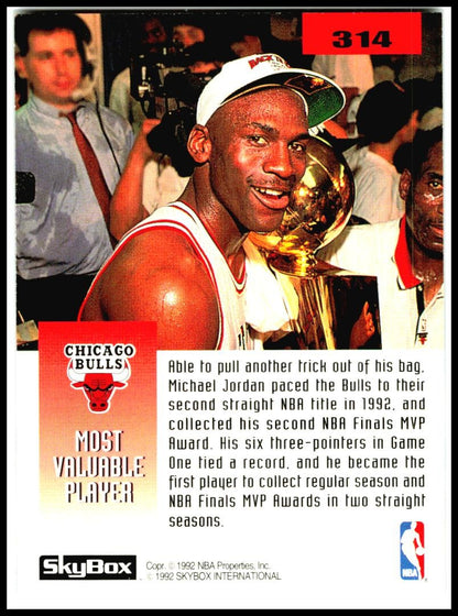1992-93 SkyBox #314 The 1992 NBA Finals Chicago Bulls