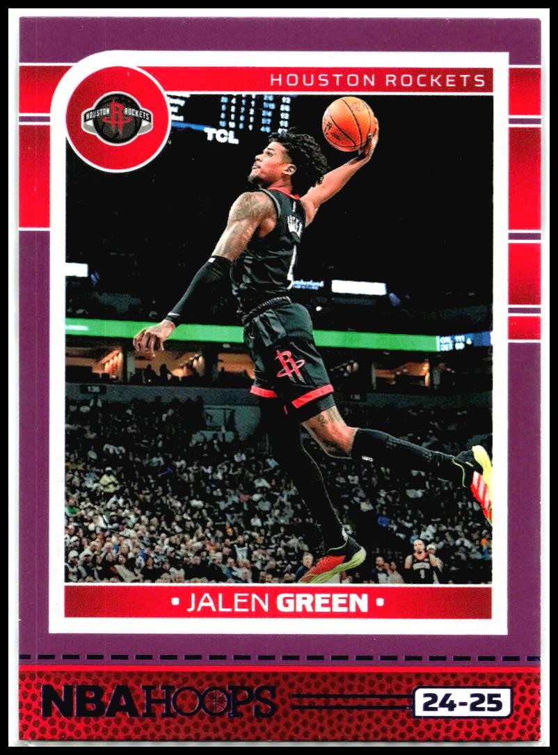2024-25 Hoops Purple #26 Jalen Green Houston Rockets