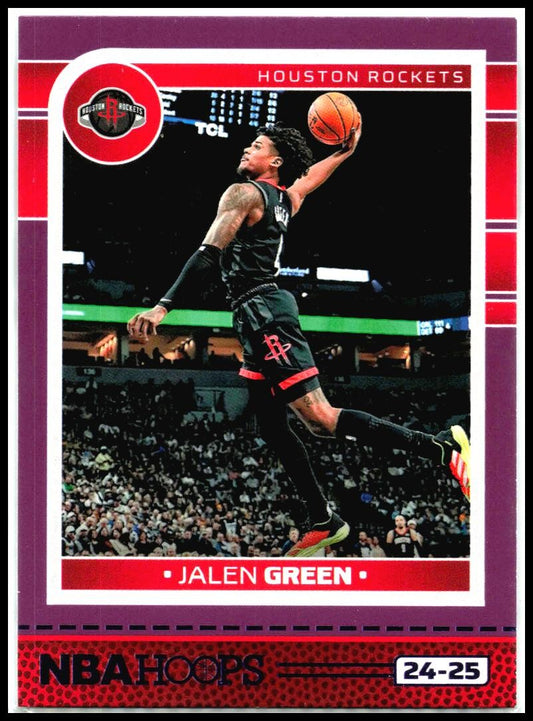 2024-25 Hoops Purple #26 Jalen Green Houston Rockets