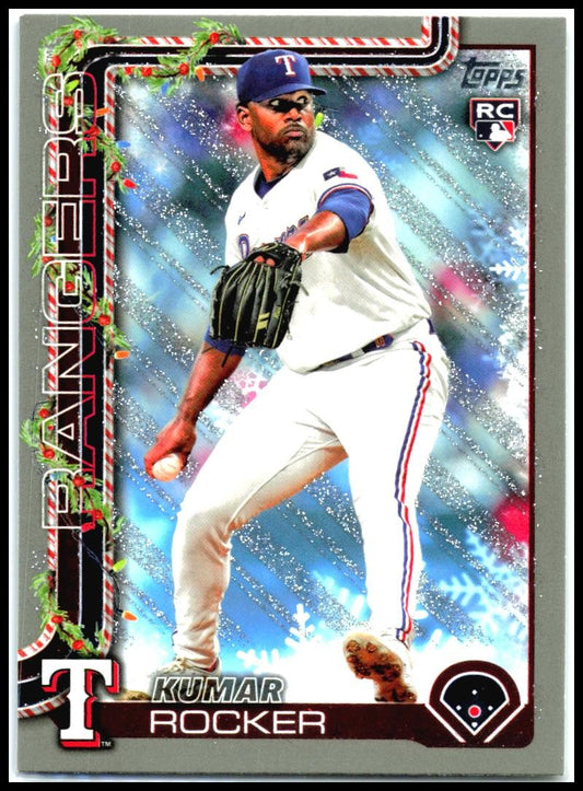 2025 Topps Holiday Silver Glitter Holiday #H148 Kumar Rocker Rookie Texas