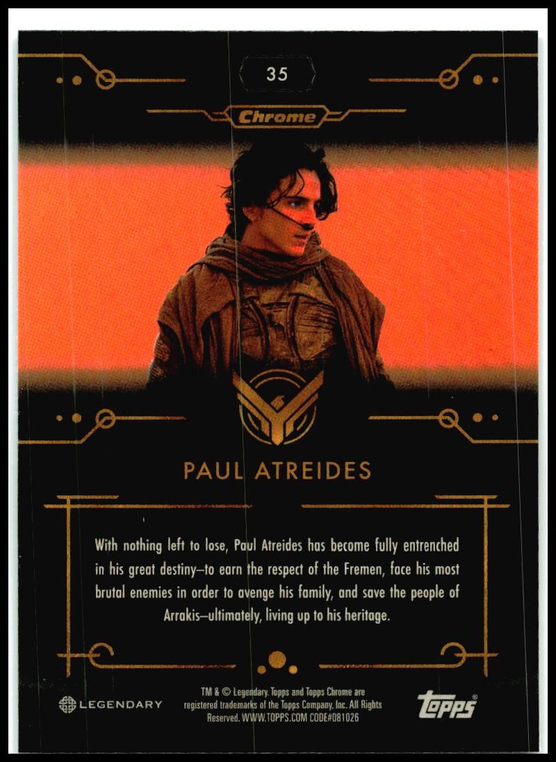 2024 Dune Chrome® - Hobby Box ##35 Paul Atreides