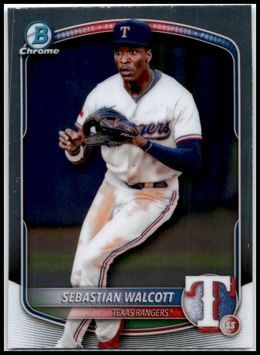 2025 Bowman Chrome Prospects #BCP-133 Sebastian Walcott Texas Rangers