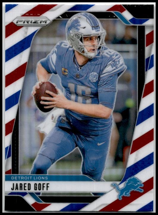 2024 Panini Prizm Red White and Blue #92 Jared Goff Detroit Lions