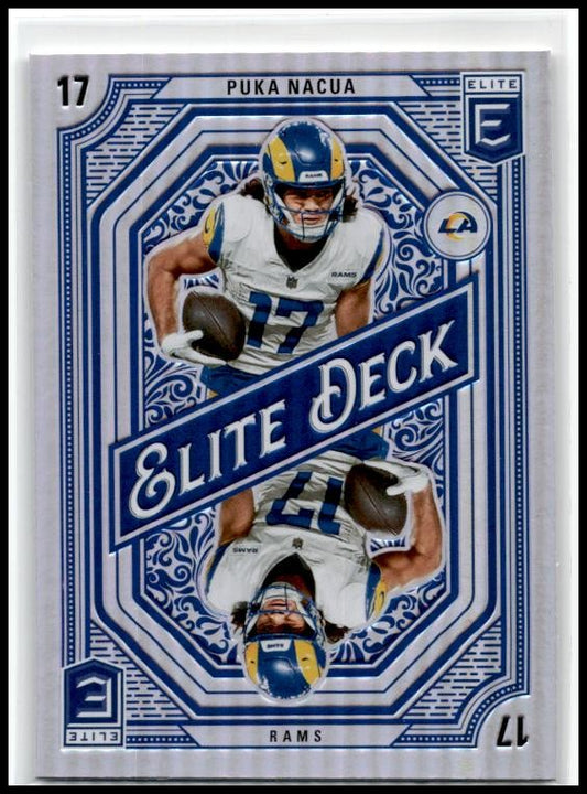 2024 Donruss Elite Elite Deck #8 Puka Nacua Los Angeles Rams