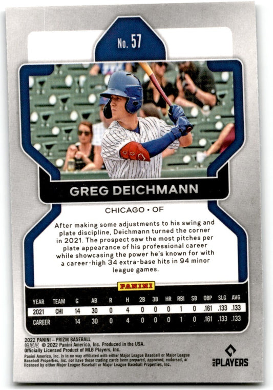 2022 Panini Prizm Greg Deichmann Chicago Cubs #57