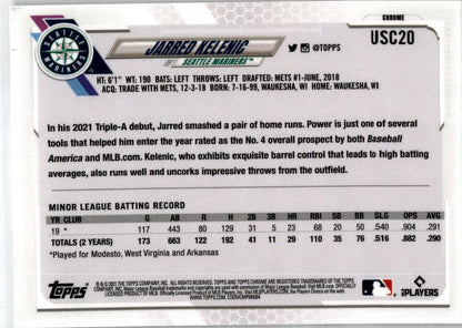 2021 Topps Update Purple Refractor #US302 Jarred Kelenic Seattle Mariners