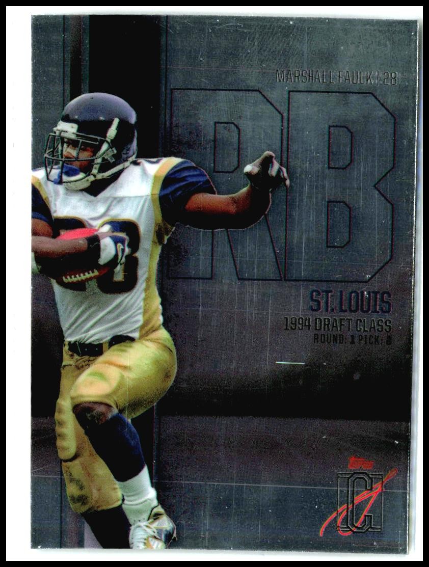 2024 Topps Signature Class Base Chrome Variation #BCV-27 Marshall Faulk Rams
