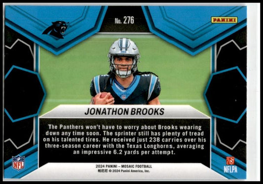 2024 Panini Mosaic #276 Jonathon Brooks Carolina Panthers