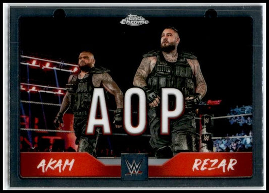 2025 Topps Chrome WWE Tag Team #TAG-AOP Rezar / Akam Rock Island Wapellos