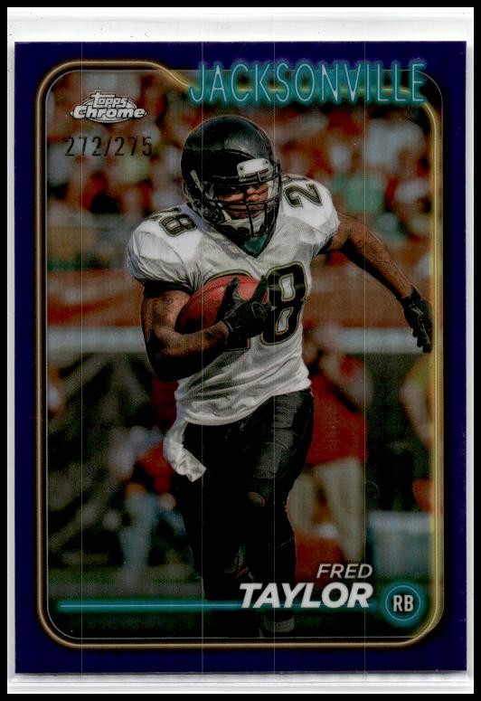 2024 Topps Chrome Purple Refractor #89 Fred Taylor #/275 Jacksonville Jaguars