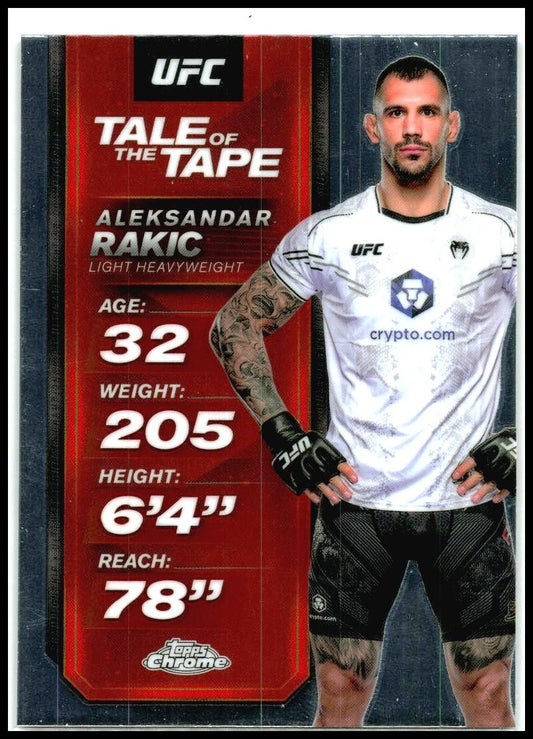2025 Topps Chrome UFC Tale of the Tape #TTT-11 Aleksandar Rakic