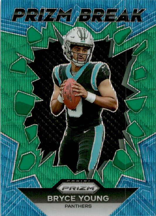 2023 Panini Prizm Prizm Break Green Wave #PB-3 Bryce Young Carolina Panthers