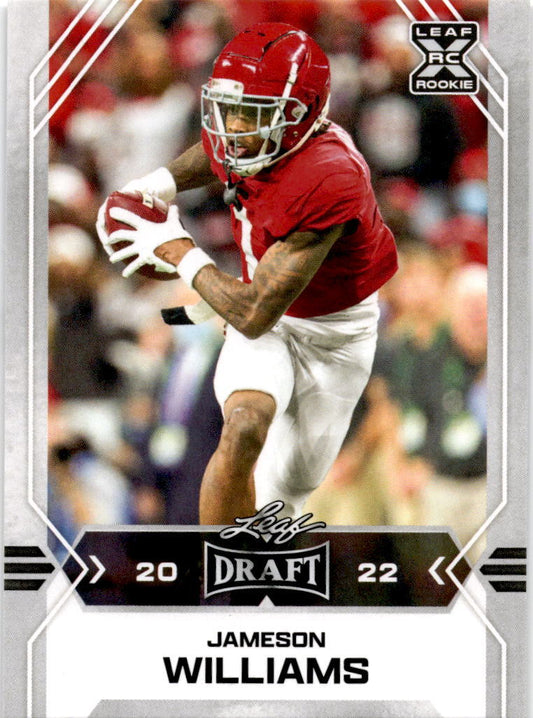 2022 Leaf Draft #8 Jameson Williams Alabama Crimson Tide