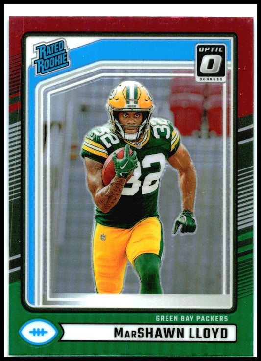 2024 Donruss Optic Preview Red and Green #374 MarShawn Lloyd Rookie