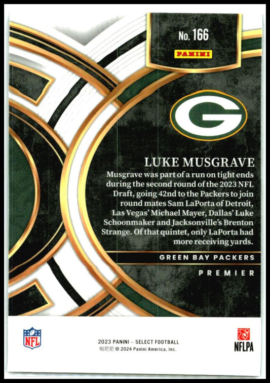 2023 Panini Select #166 Luke Musgrave Green Bay Packers