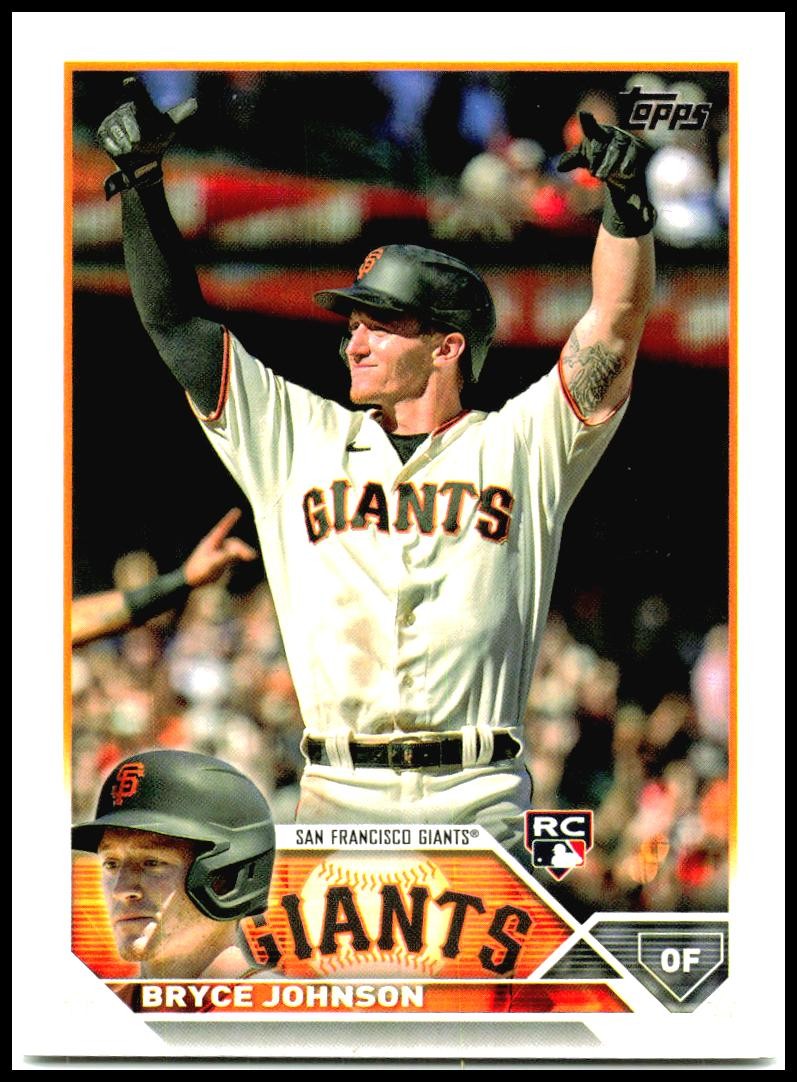 2023 Topps #571 Bryce Johnson Rookie San Francisco Giants