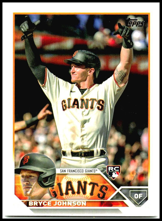 2023 Topps #571 Bryce Johnson Rookie San Francisco Giants