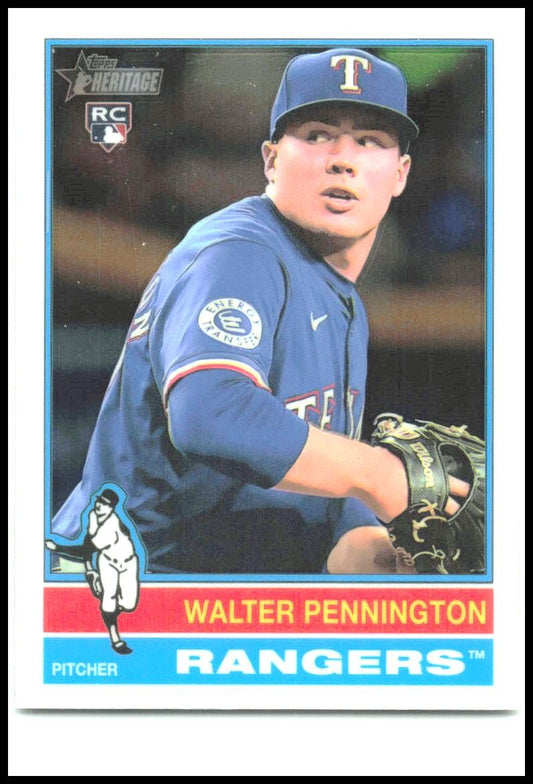 2025 Topps Heritage Chrome #101 Walter Pennington Rookie Rangers
