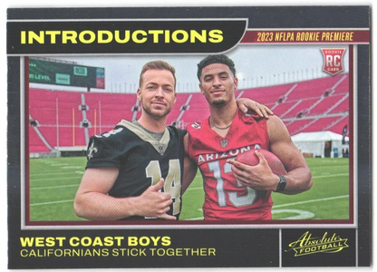 2023 Panini Absolute West Coast Boys #19 Introductions Haener / Wilson