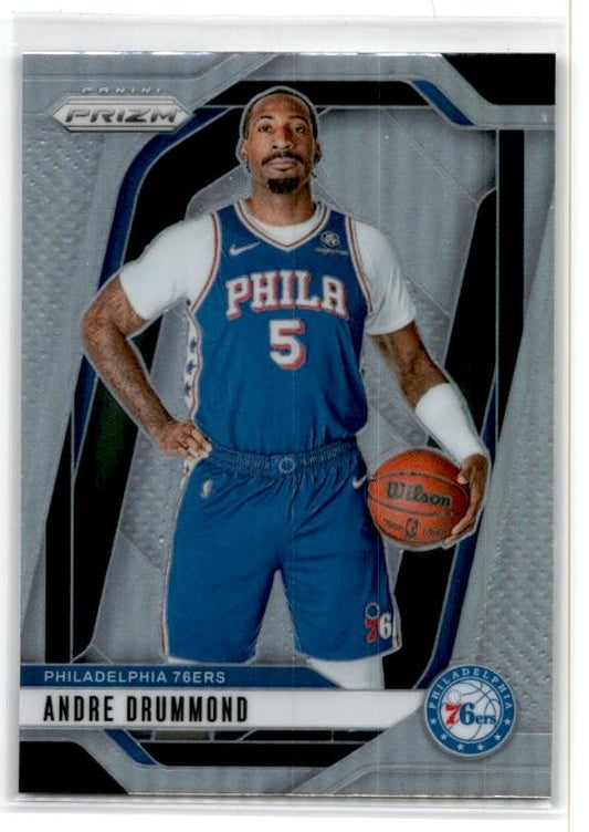 2024-25 Panini Prizm Prizms Silver #18 Andre Drummond Philadelphia 76ers