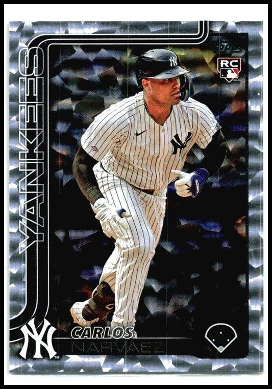 2025 Topps #115 Carlos Narvaez Silver Crackle Foilboard