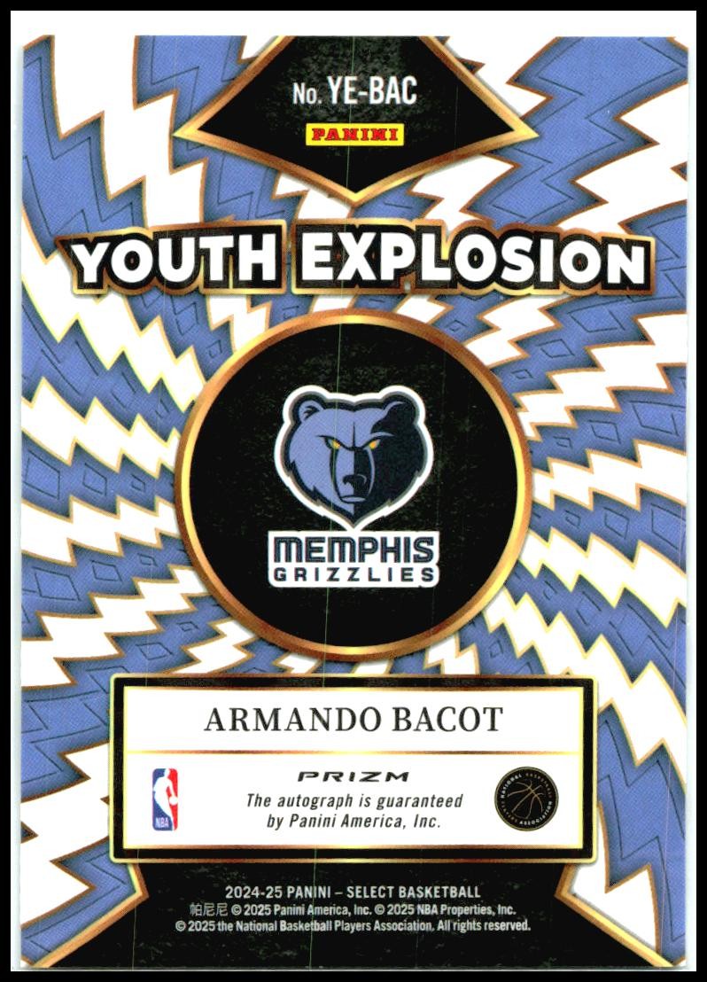 2024-25 Select Youth Explosion Auto #YE-BAC Armando Bacot
