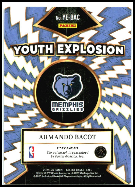 2024-25 Select Youth Explosion Auto #YE-BAC Armando Bacot