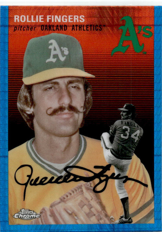 2023 Topps Chrome Platinum Anniversary Blue #47 Rollie Fingers Oakland Athletics