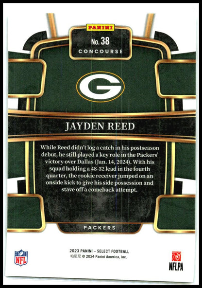 2023 Panini Select #38 Jayden Reed Rookie Green Bay Packers