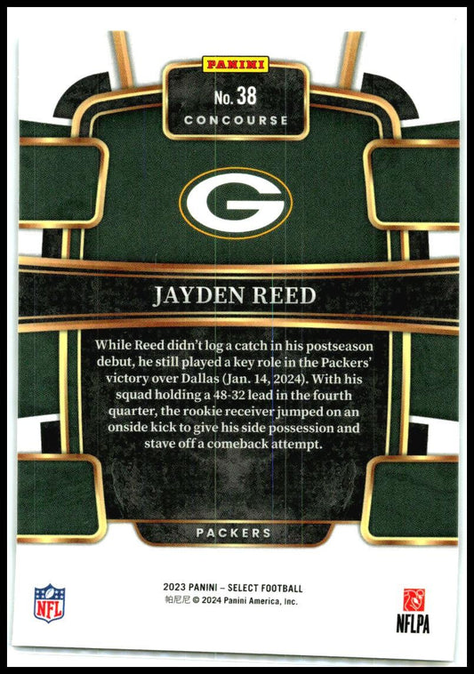 2023 Panini Select #38 Jayden Reed Rookie Green Bay Packers