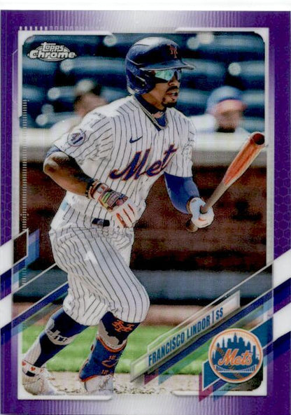 2021 Topps Chrome Update Purple Refractor #USC1 Francisco Lindor New York Mets