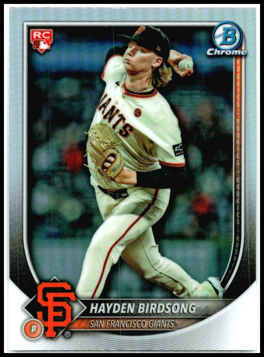 2025 Bowman Chrome Red RC #63 Hayden Birdsong Rookie Giants