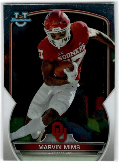 2022 Bowman University Chrome Marvin Mims Oklahoma Sooners #4