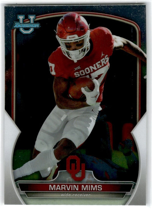 2022 Bowman University Chrome Marvin Mims Oklahoma Sooners #4