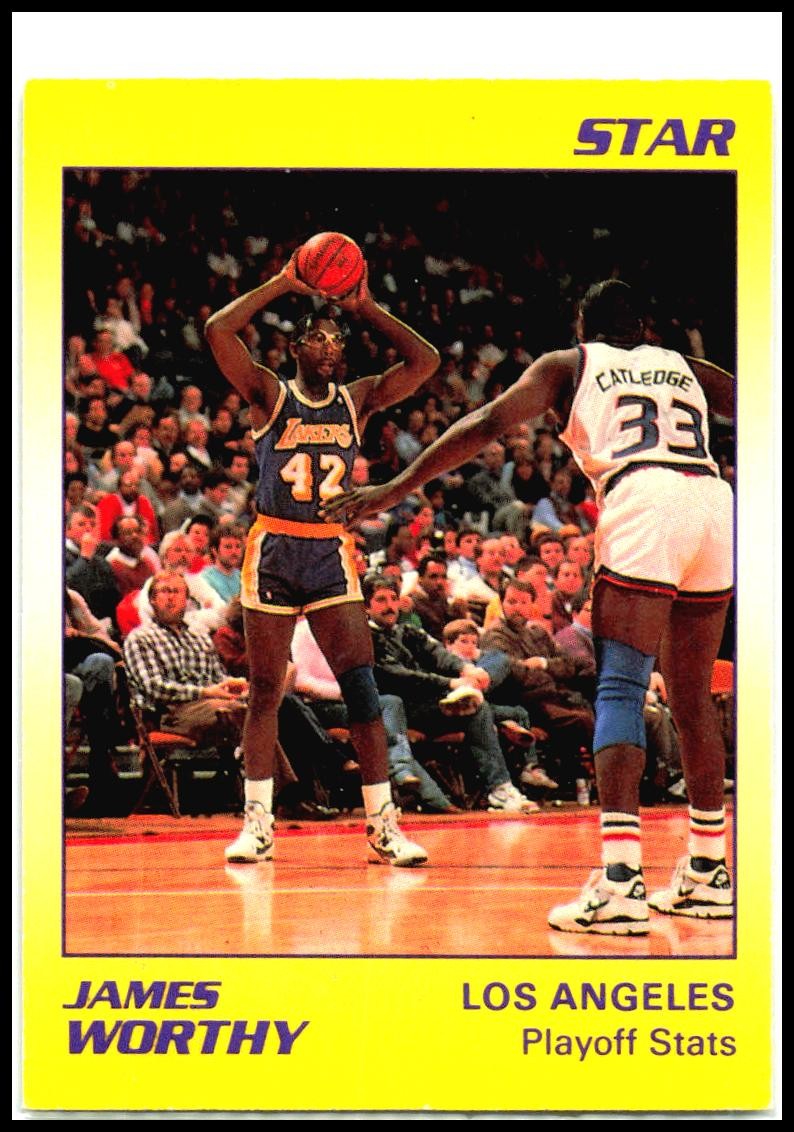1990-91 Star James Worthy #3 James Worthy Los Angeles Lakers