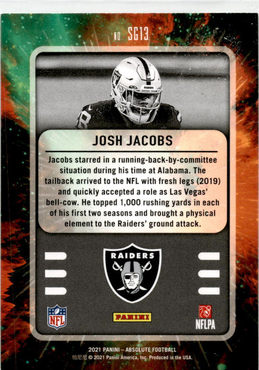 2021 Panini Absolute #SG13 Josh Jacobs Las Vegas Raiders