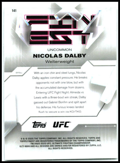 2025 Topps Finest UFC Uncommon #141 Nicolas Dalby