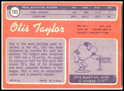 1970 Topps #103 Otis Taylor Kansas City Chiefs